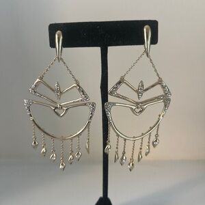 Alexis Bittar Gold and Silver Chandelier Earrings